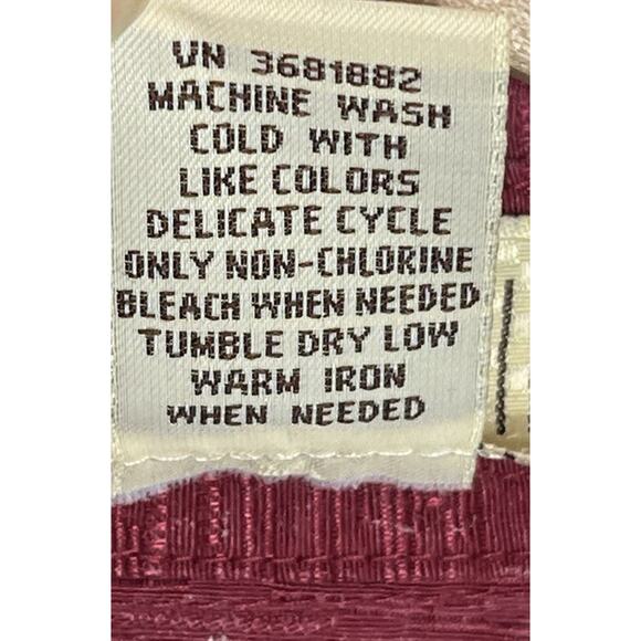 Linden Hill Red Silk Top Mother of Pearl Button Shirt Lagenlook Minimalist XL - Picture 6 of 6